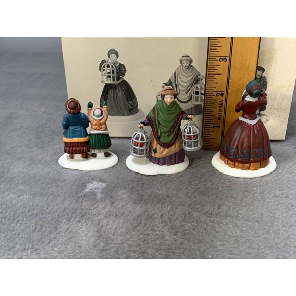 Department 56 Heritage Village "The Bird Seller" Handpainted Porcelain Figurines - Picture 4 of 7